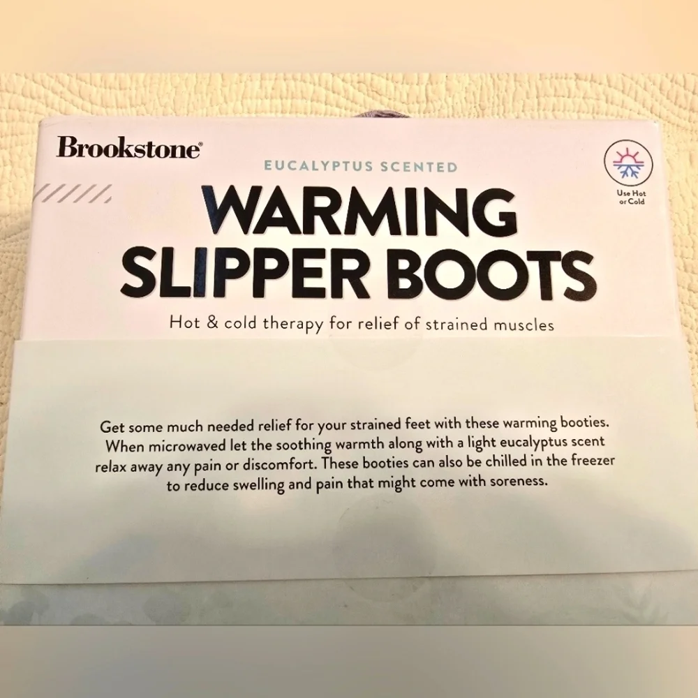 NWT Brookstone Black Warming Slipper Boots